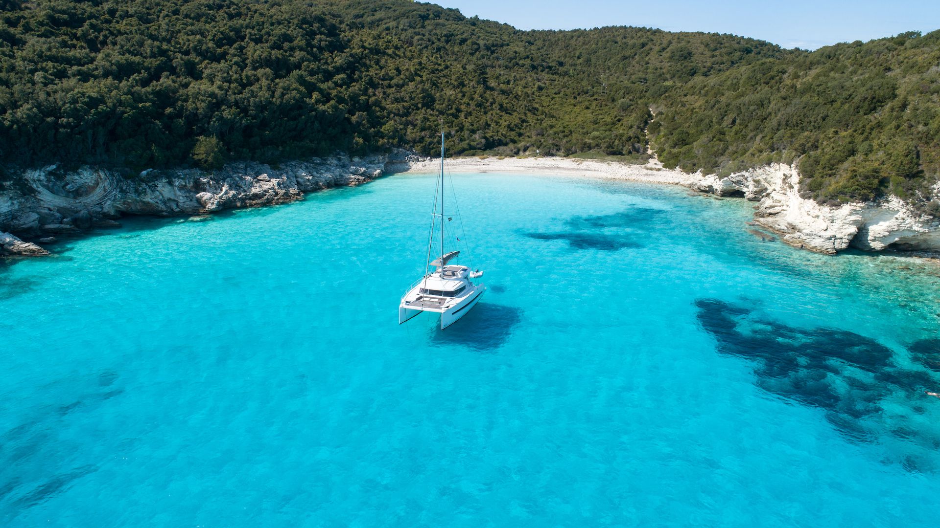 Catamaran in the Ionian, Greece
